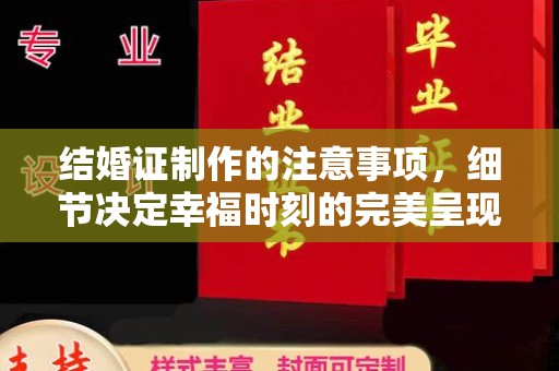 全州结婚证制作的注意事项，细节决定幸福时刻的完美呈现